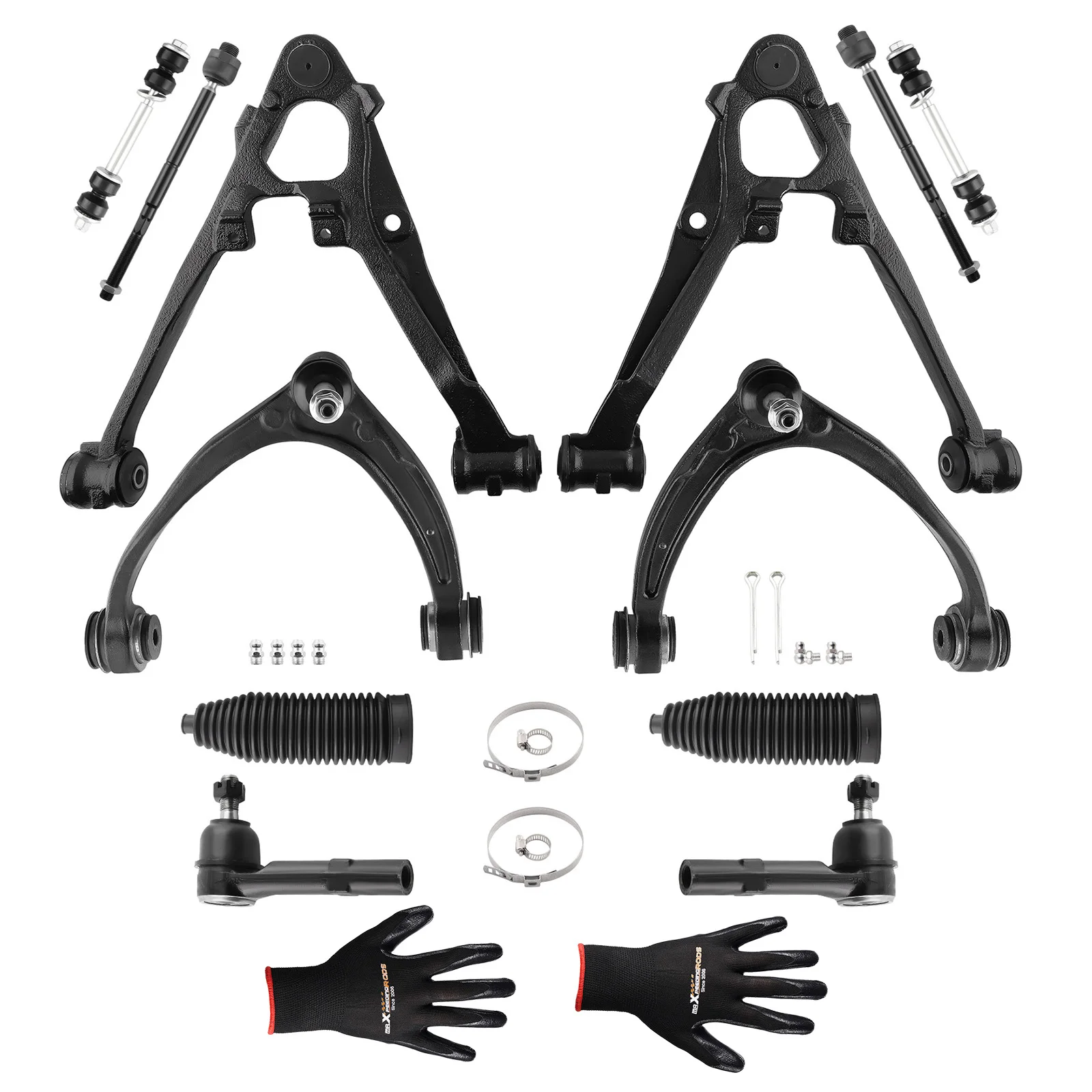 Front Upper Lower Control Arms Sway Bar Tie Rods For Chevy Silverado 1500 2007-2013