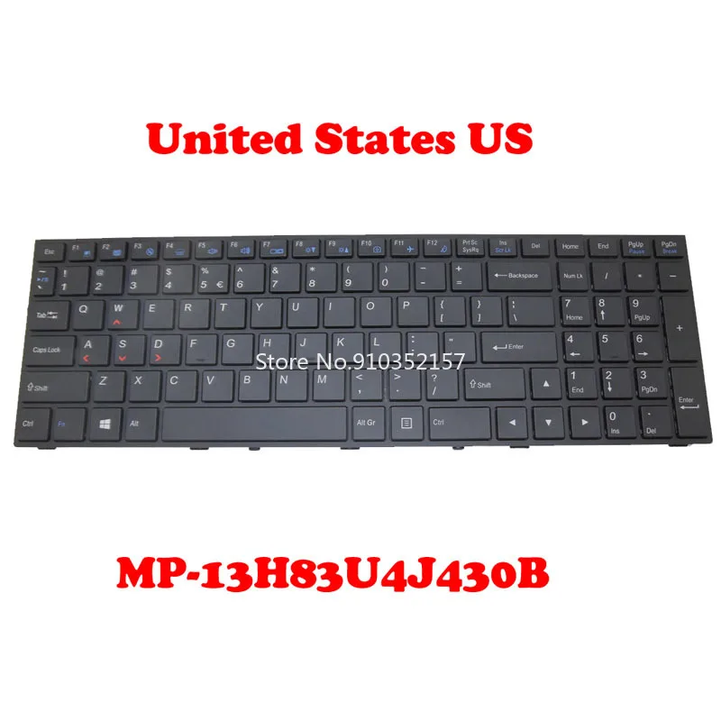 Backlit Keyboard For CLEVO P650 P650SE P650SG MP-13H83U4J430B 6-80-P6501-011-1  MP-13H86GBJ4306 6-80-P6500-190-1 US JP GE New