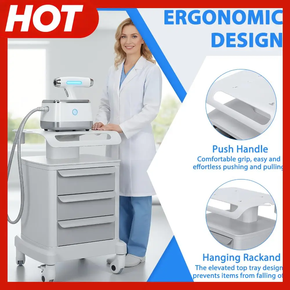 

Мобильная ультразвуковая тележка-органайзер с 3 ящиками, грузоподъемность 50 кг, для больниц, стоматологических клиник, салонов красоты