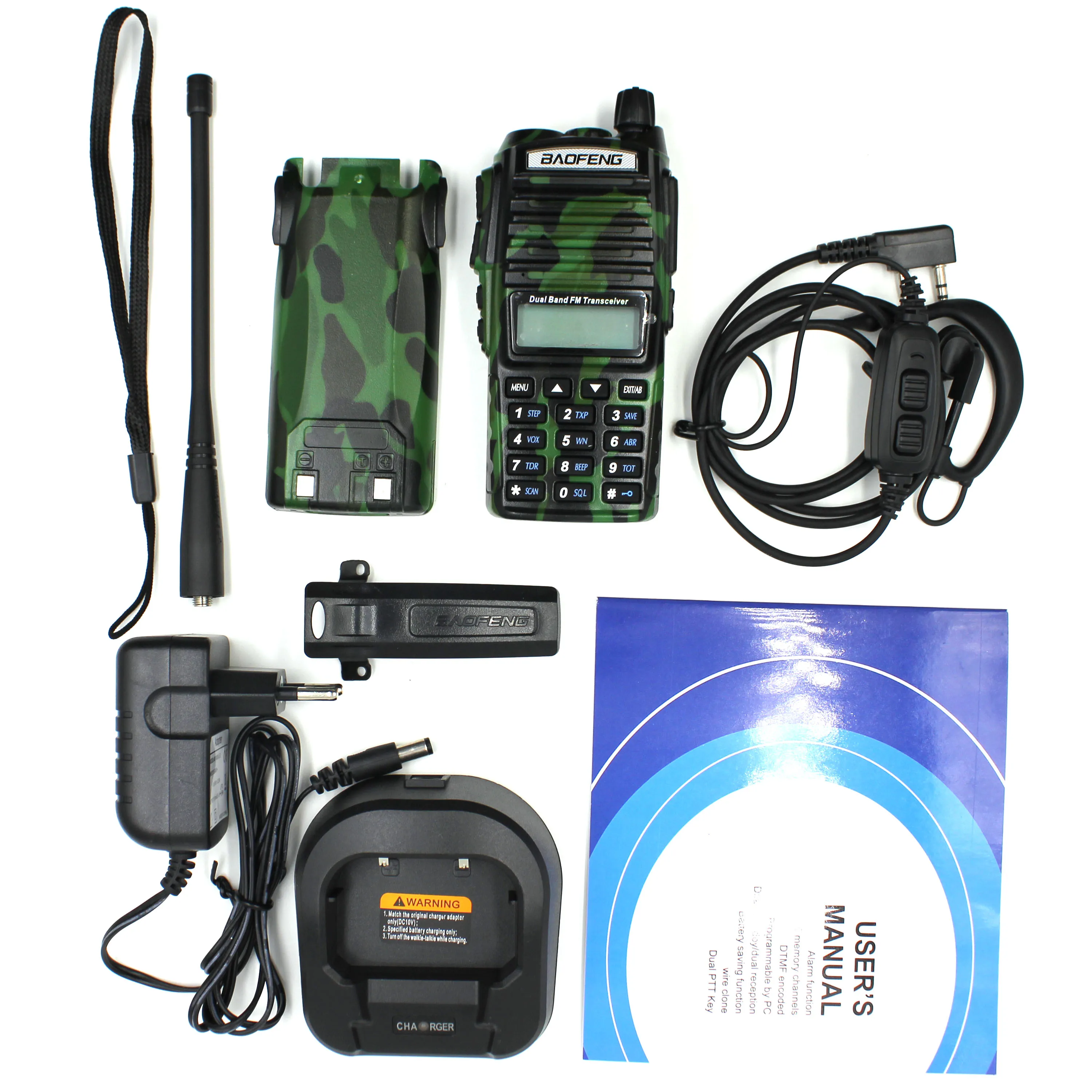 Baofeng UV-82 5W Walkie Talkie 2 Way Ham Radio Long Range Dual Band PTT  UV 136-174/400-520MHz Portable FM Amateur Radio Station