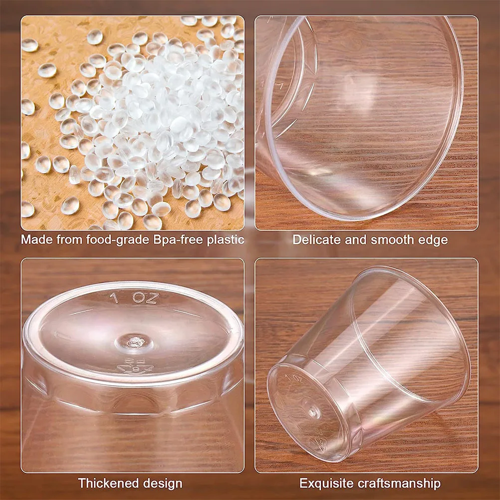 

100 Pcs Thickened Air Cup Wedding Decor Plastic Clear Cups Birthday Party Small Bridal Shower