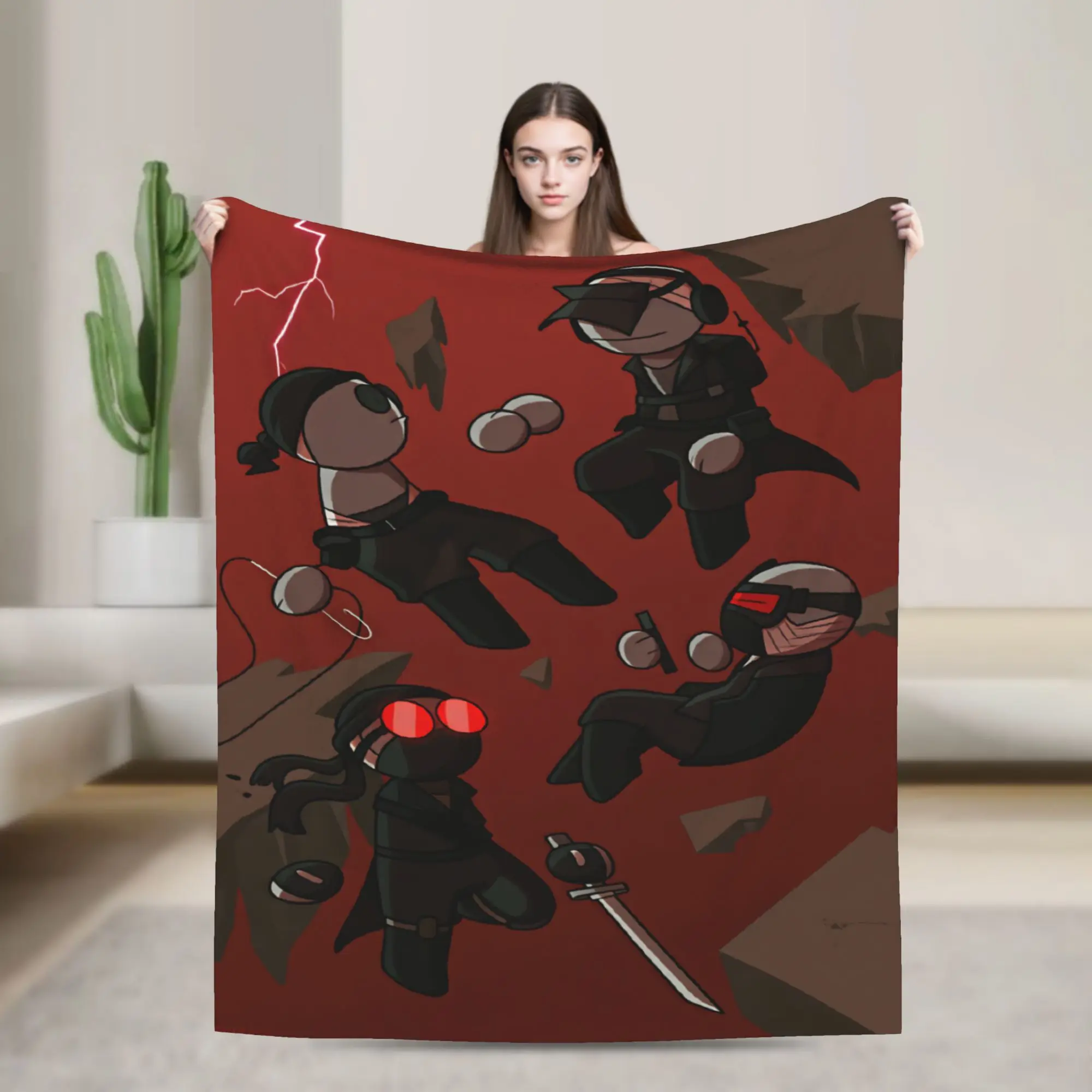 MADNESS COMBAT Warm Soft Blankets  Decorative Plush Throw Blanket Fashion Couch Chair Flannel Bedspread Sofa Bed Cover