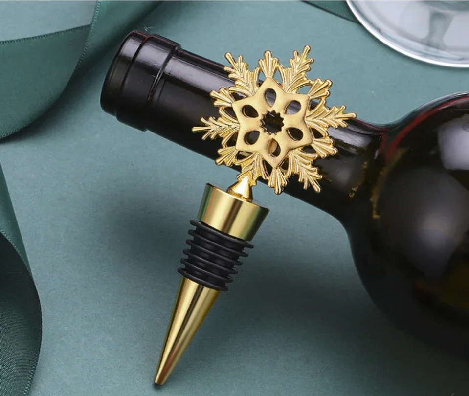 Bottle Stopper Seal wine stopper Wine Accessories Tools Creative Gifts Christmas Decoration Snowflake Alloy