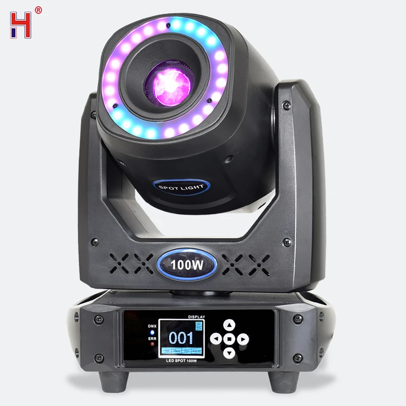 

HongYi 100W Moving Head Stage Lights DMX Spotlight GOBO Color Prism Effect Lyre Beam Rotating Lamp For DJ Disco Party Light