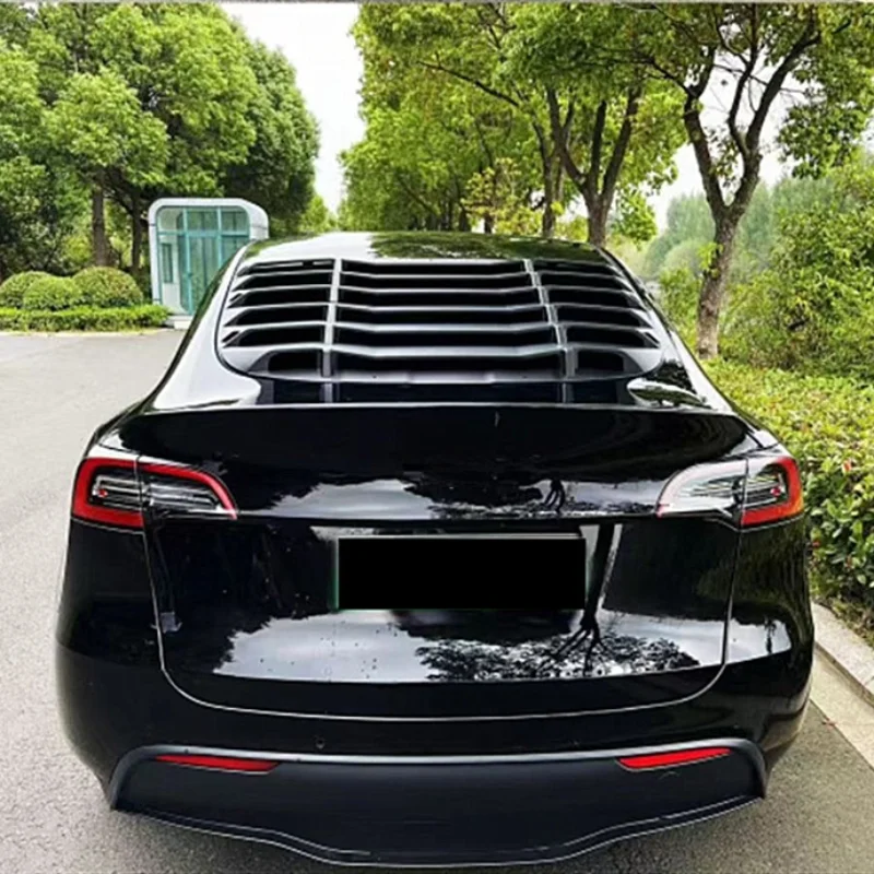 Suitable For Tesla Model Y Modified Rear Window Blinds Rear Sunshade Decoration Classic Air Vent Design