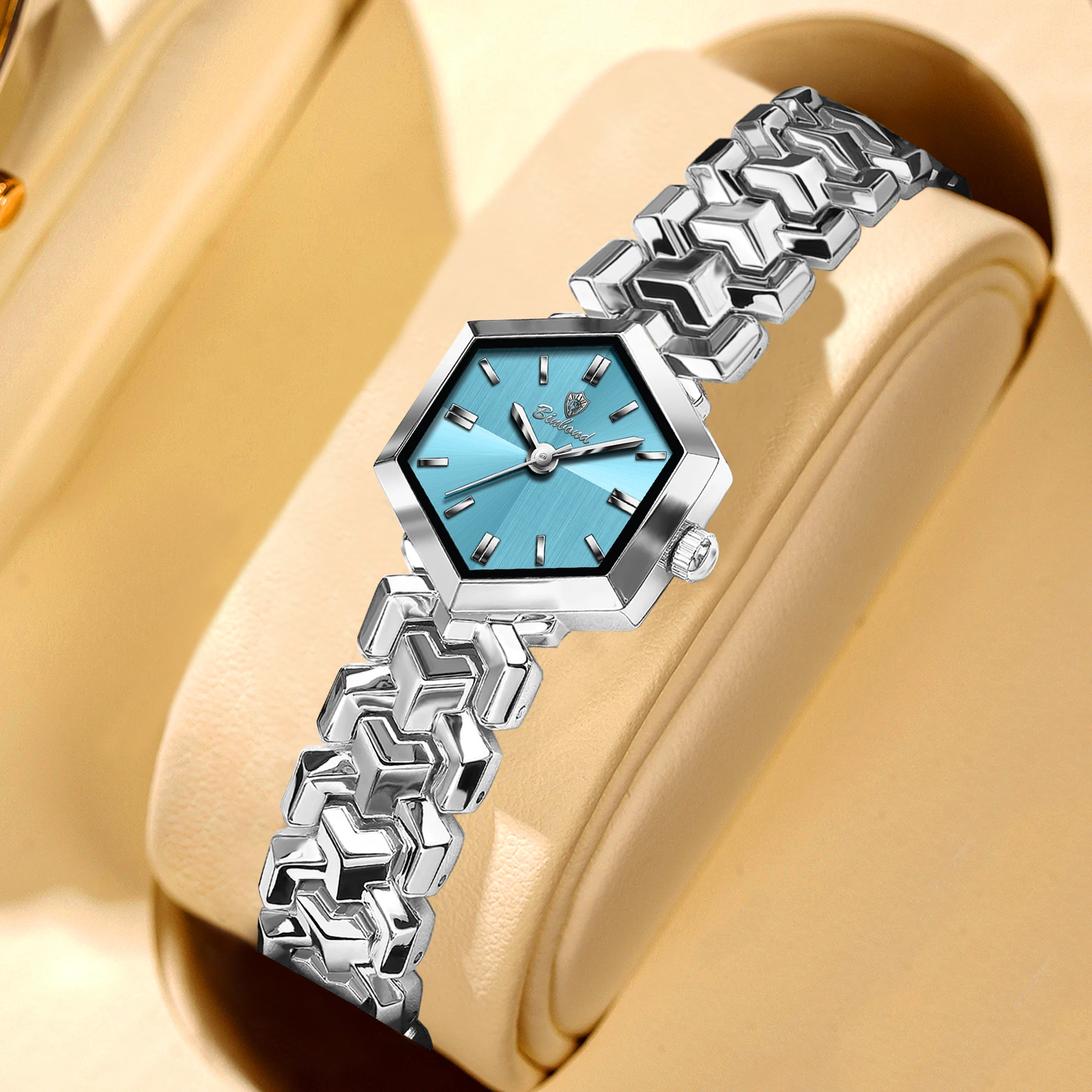 Reloj de cuarzo hexagonal simple para mujer BONBOND, reloj de regalo deportivo informal para mujer, superventas, 2025