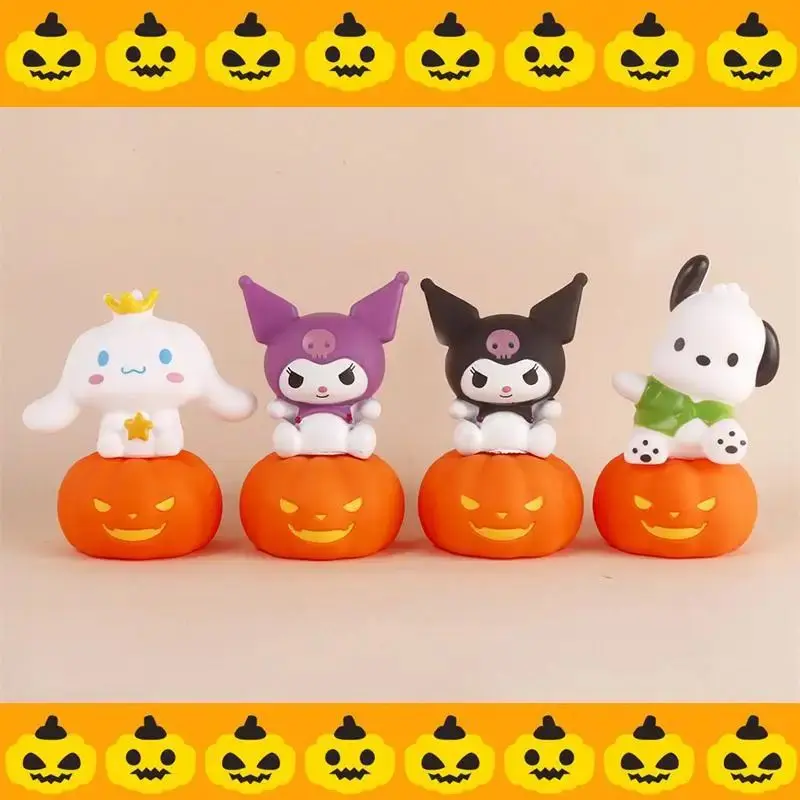 Halloween Kuromi Cloud Nightlight Pumpkin Lantern Halloween Cloud Creative Ins Jade Guigou Ring Cake Desk Atmosphere Ornament