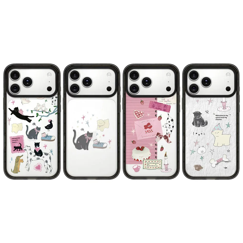 

Cat Shoe 2.0 Acrylic Black Border Magnetic Phone Case Cover for IPhone 12 13 14 15 16 17 Pro Max Case