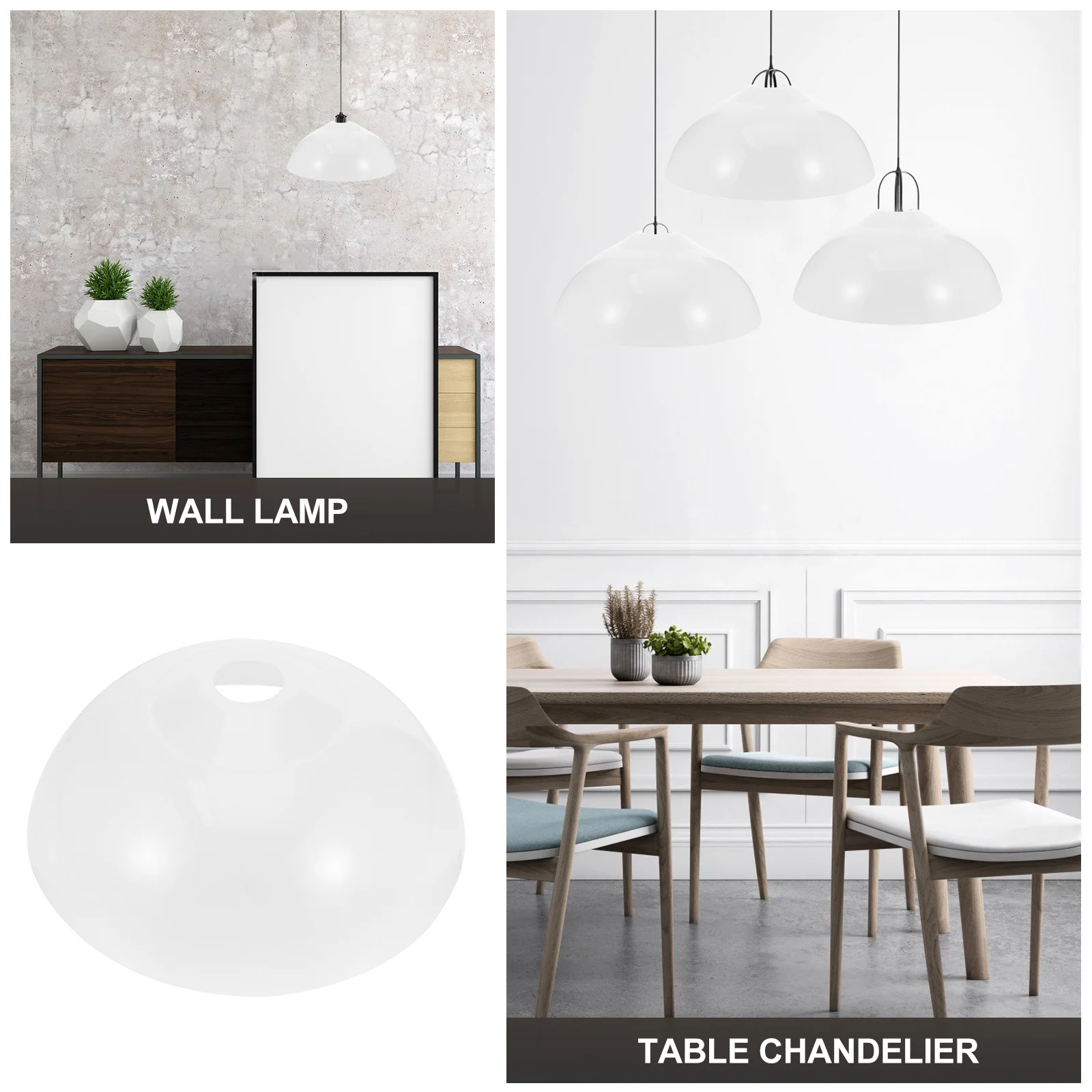 

White Acrylic Lamp Shade Pendant Light Cover Simple Installation for Home Decorative Use White Acrylic Lamp Shade