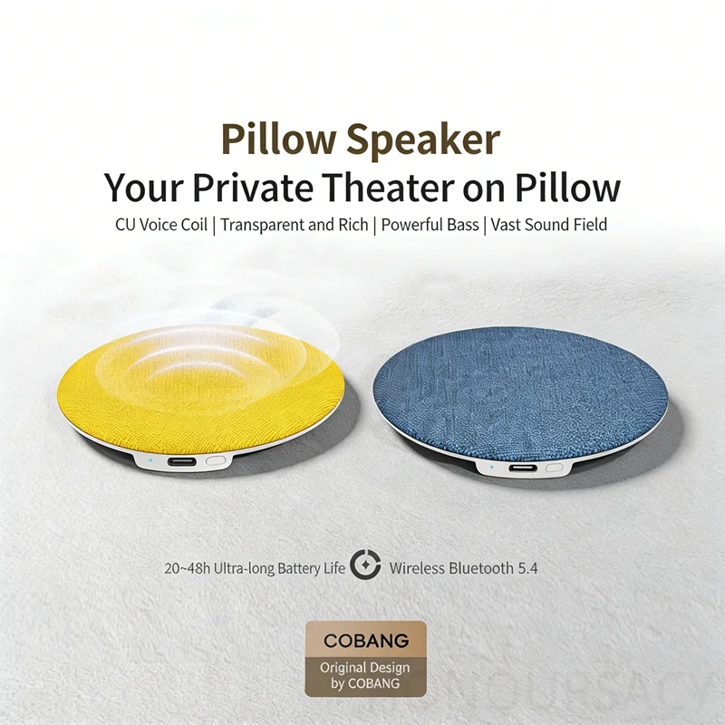 

Портативная подушка-колонка Bluetooth, ультратонкая, для сна, с Hi-Fi звуком, беспроводная, с таймером отключения, аудиоплеер для сна на боку