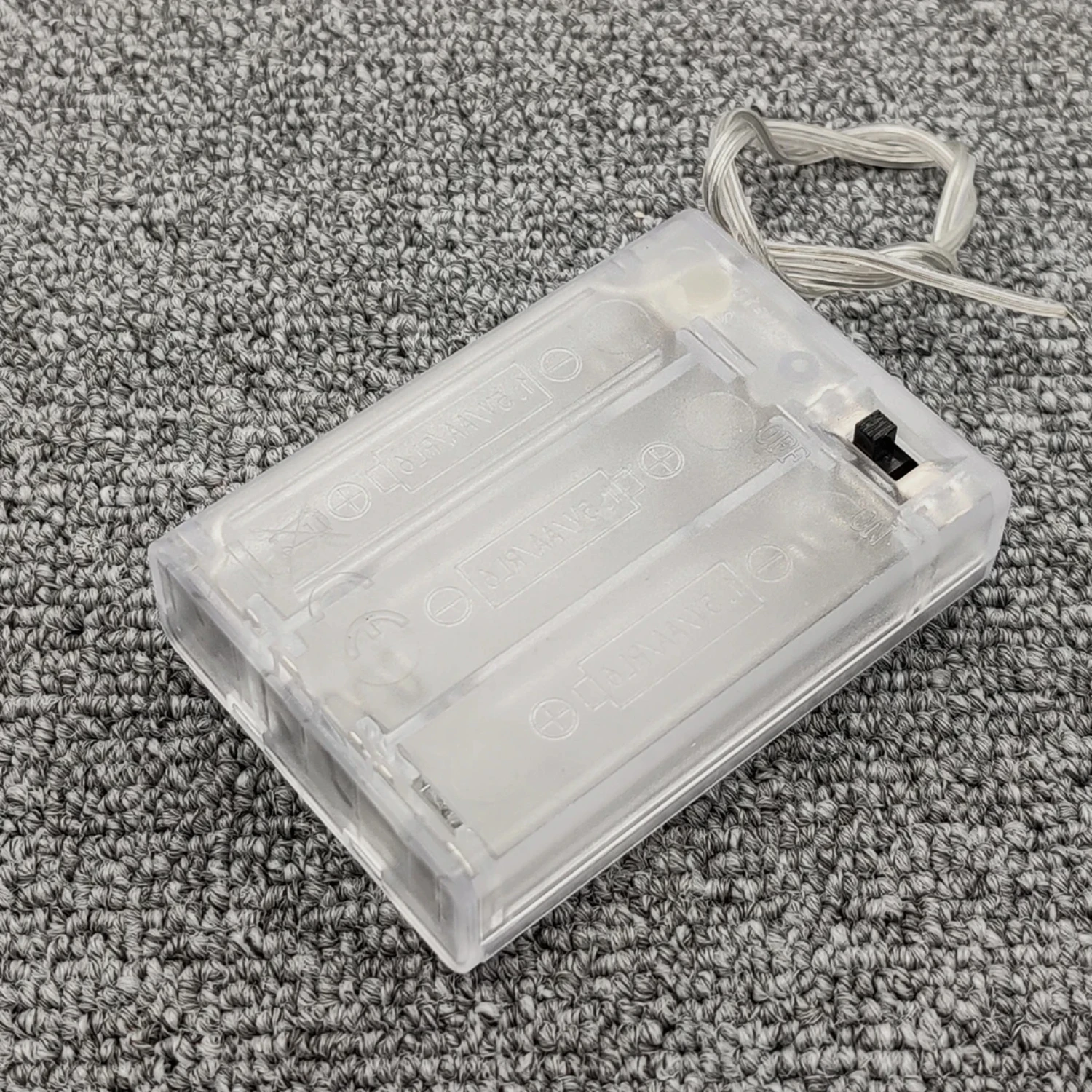 3 AA 4.5V Battery Holder Box Case With   AA Battery Holder Box Case With  Transparent