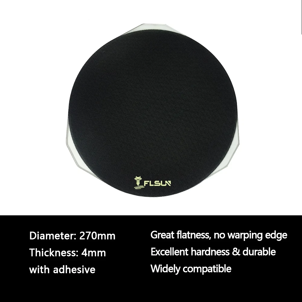 Official FLSUN SuperRacer Lattice Glass Plate Delta SR 3D Printer Parts Coated Platform for Hotbed Heat Bed Accessories