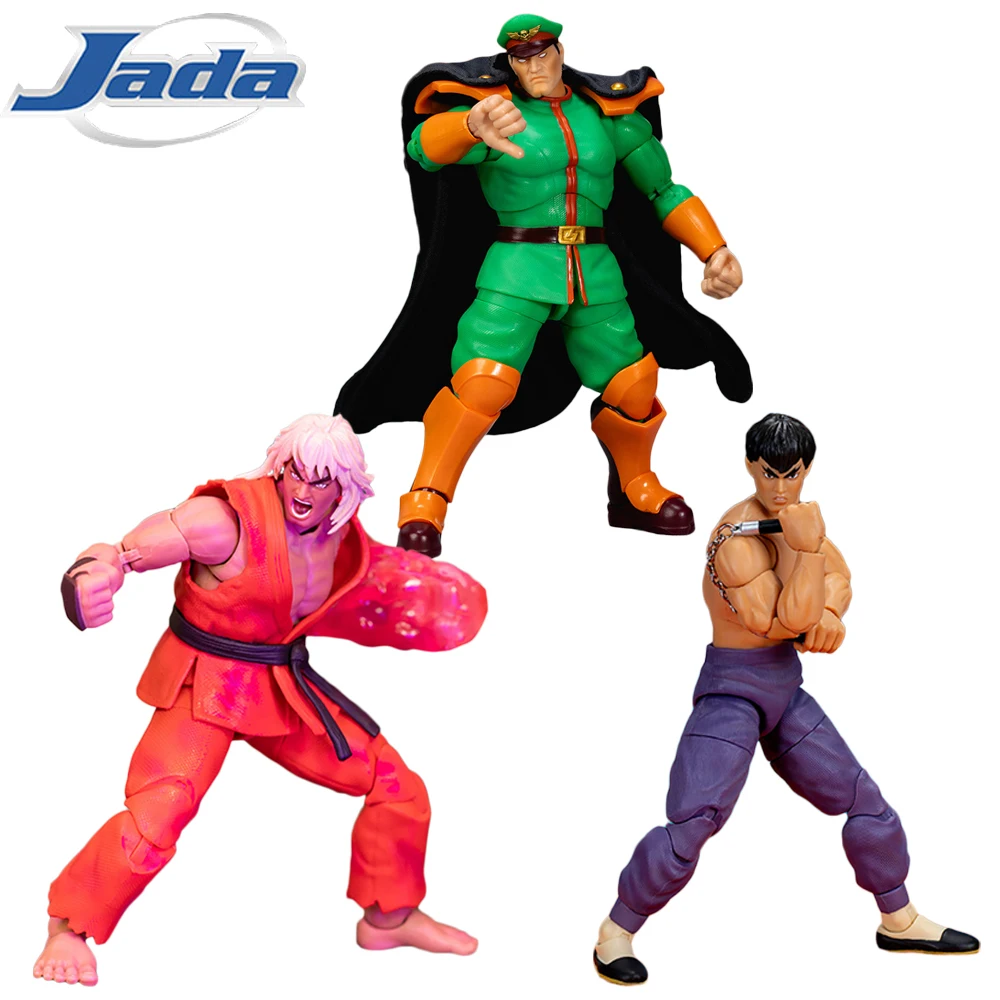 

Original JADA Street Fighter 1/12 Scale 6-inch Articulated Action Figure Fei Long Violent Ken Biosen Characters Model Decor Gift