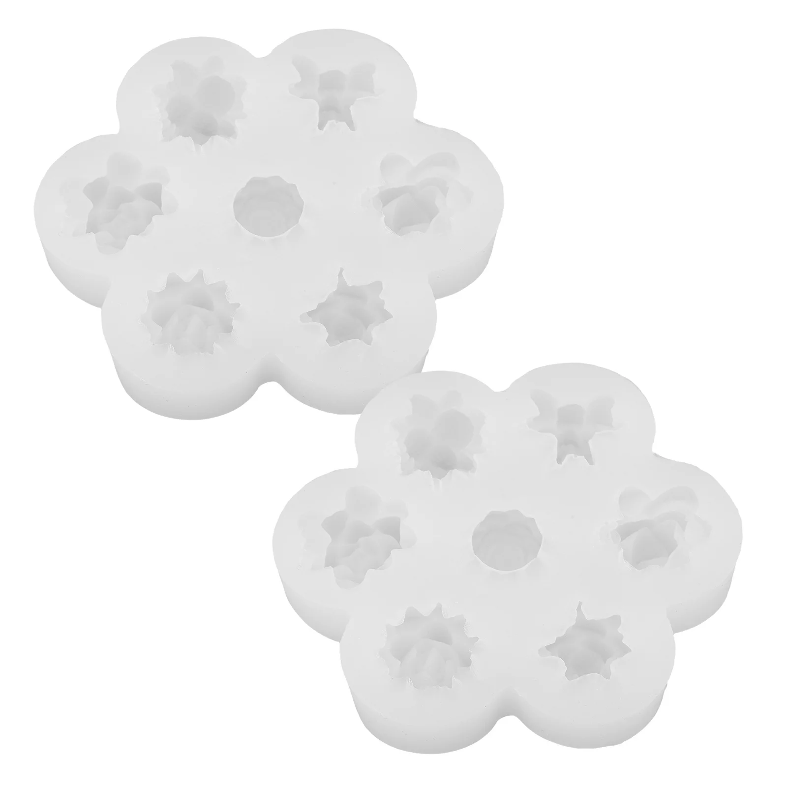 

2pcs Silicone Succulent Mold 3D Cactus Design For Scented Wax Soap Craft Diy Projects Resin Chocolate Fondant Making