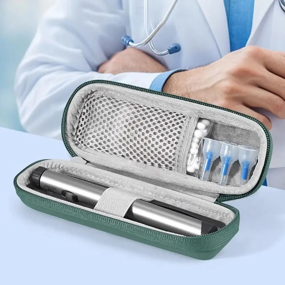 EVA-Insulin-Kühltasche, wasserdicht, mit Gel-Übersetzungsstift, Aufbewahrungstasche, wärmeisolierte, glasierte Kühllagerungstasche