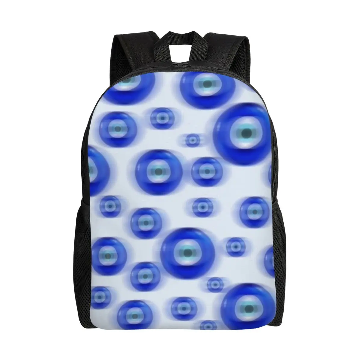 

Custom Magic Eyes Charm Laptop Backpack Men Women Fashion Bookbag for College School Students Lucky Charm Amulet Bags