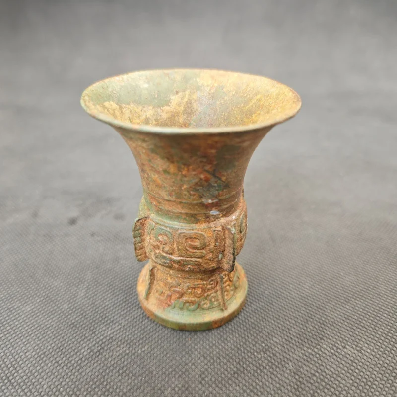 

Antique miscellaneous items, alloy oil burner , home decorations, Hezun ornaments, bronze goblet