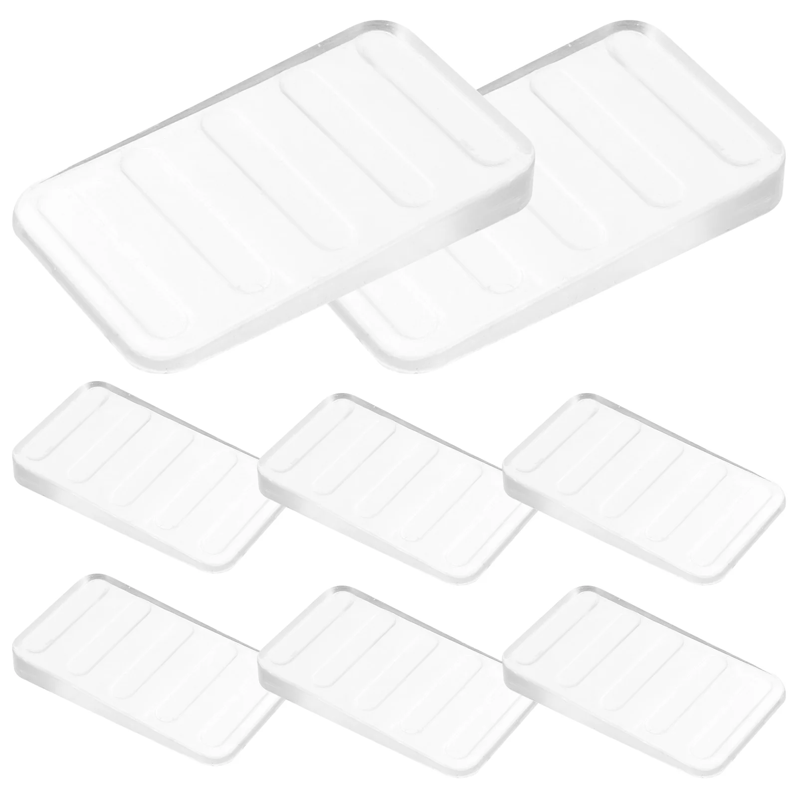 8 Pcs Plastic Shims for Leveling Furniture Transparent Toilet Spacers Block Stabilizers Desk PVC Cabinet Levelers Ribbed