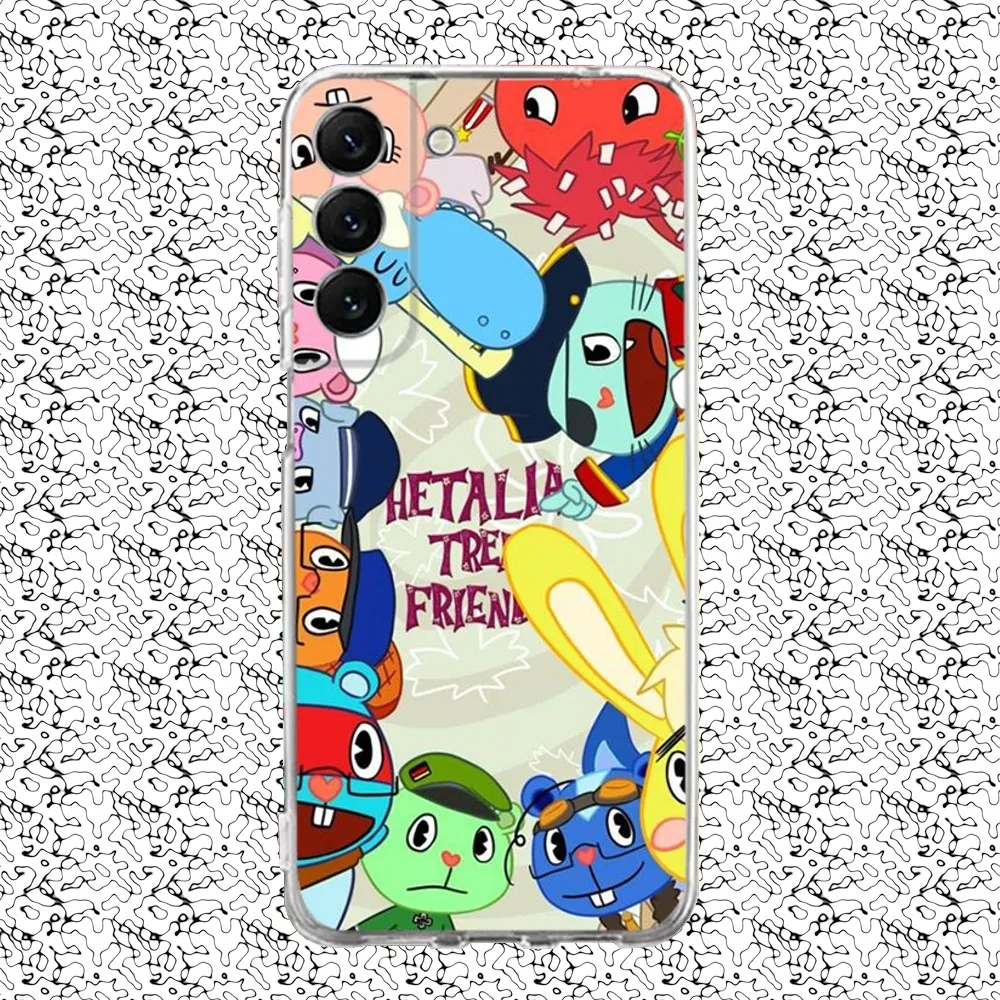 H-Happy T-Tree Friends  Phone Case Silicone For Samsung S30,23,21,22,20 FE lite,S10,9,PIus Note20ultra Soft Transparent