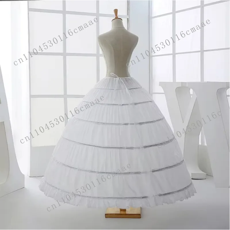 Wedding petticoat vestibule longing prom dress petticoat with 6 hoop burrs petticoat