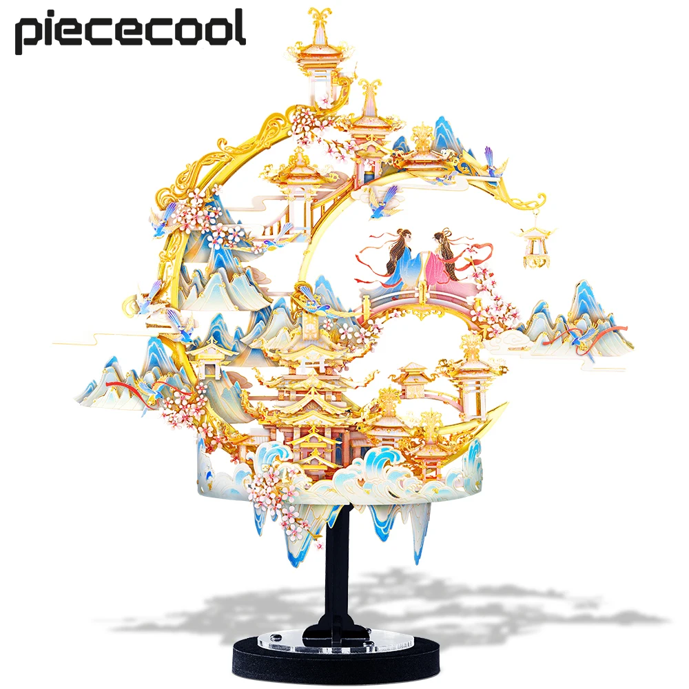 

Piececool Model Building Kits The Moon Rose Puzzle 3D Metal DIY Toys Gifts for Valentine's Day Assembly Jigsaw Brain Teaser