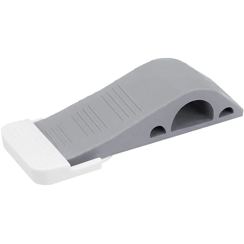 Door Stoppers -Pack of 1 Rubber Door Wedge for Carpet, Hardwood, Concrete and Tile - Home Improvement Accessories - Gray