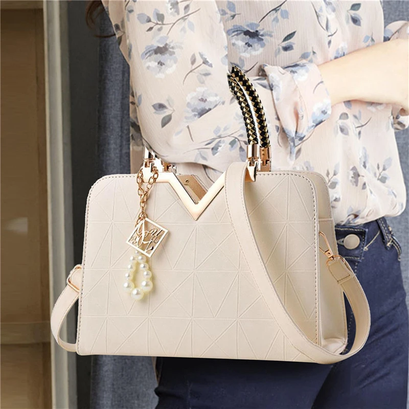 Women Handbag High Quality Messenger Office Work PU Leather Famale Bag Ladies Luxury Handbag Fashion Vintage Large Shoulder Bags