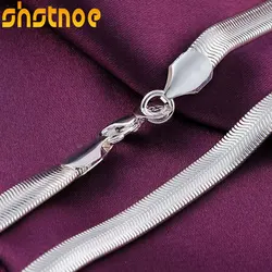 925 Sterling Silver Fashion Jewelry 16/18/20/22/24/25 Inch Snake Chain Necklace For Women Man Party Wedding Charm Gift