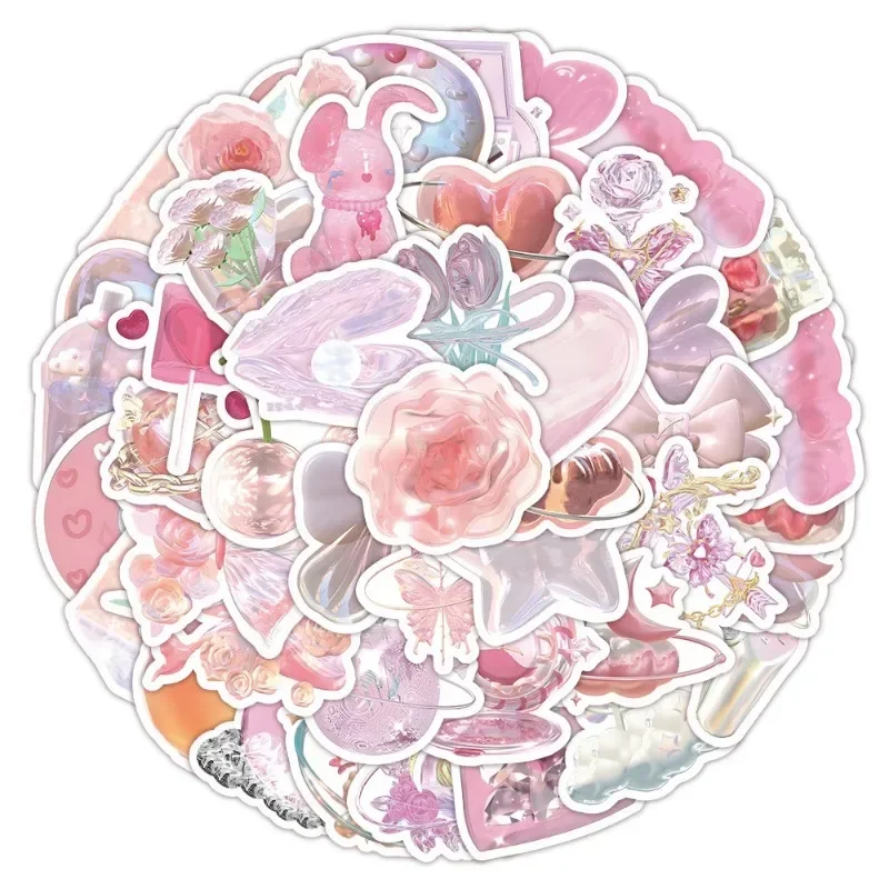 60Sheet Lovely Butterfly Sticker Shiny Fashion Stationery Sticker DIY Decorative Scrapbook Luaage Sticker Student