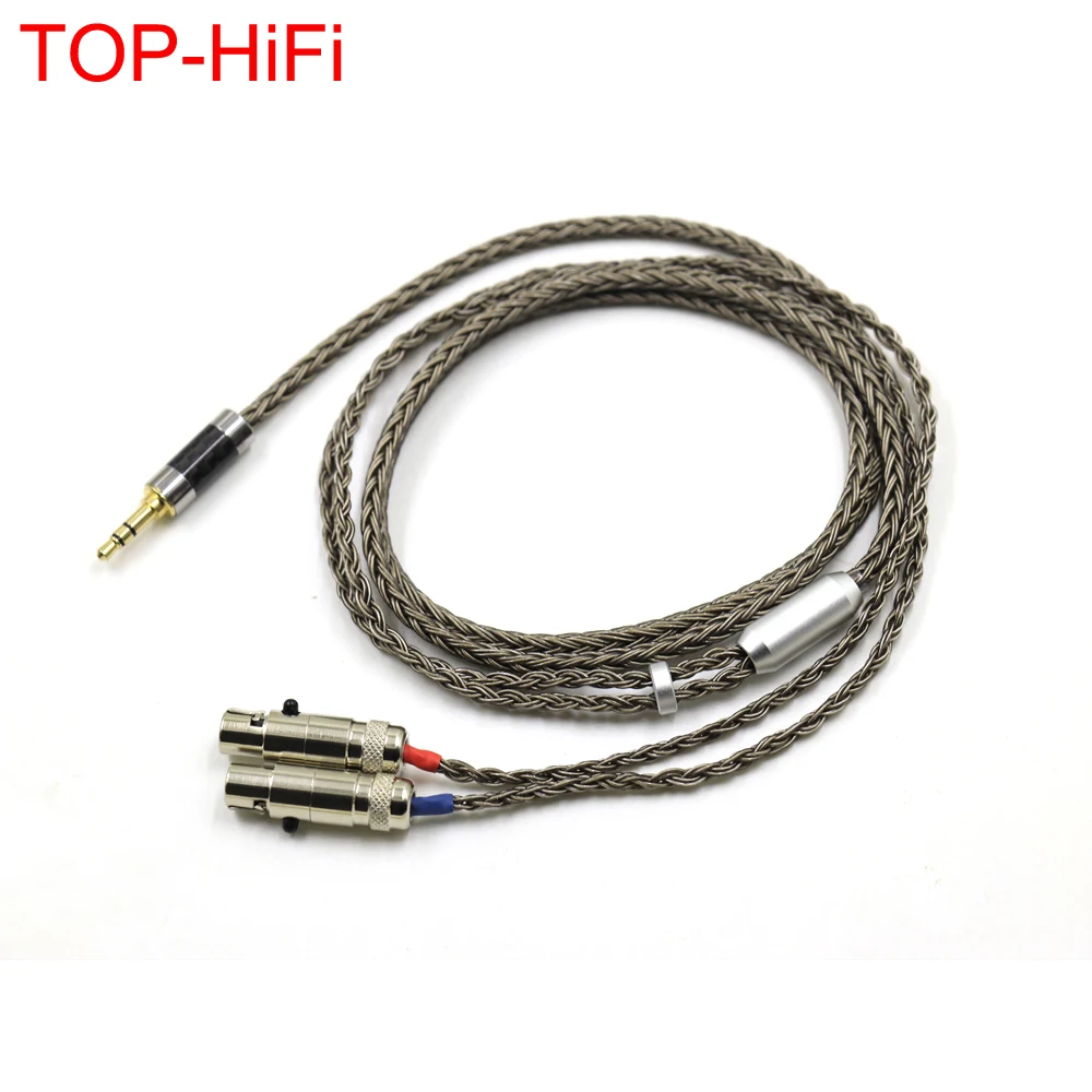 

HIFI 4pin 2.5 3.5 4.4mm XLR Balanced Earphone Headphone Upgrade Cable Silver Plated for16 Core Audeze LCD 3 LCD-2 LCD2 LCD-4