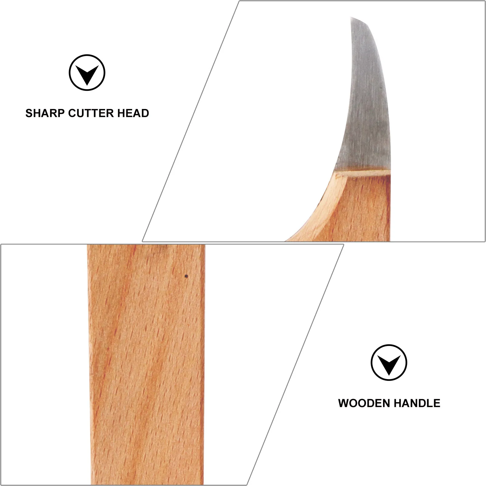 Double-Ended Coconut Opener with Ergonomic Wood Handle Stainless Steel Tips for Easy Coconut Eye Piercing Splitting and Fresh