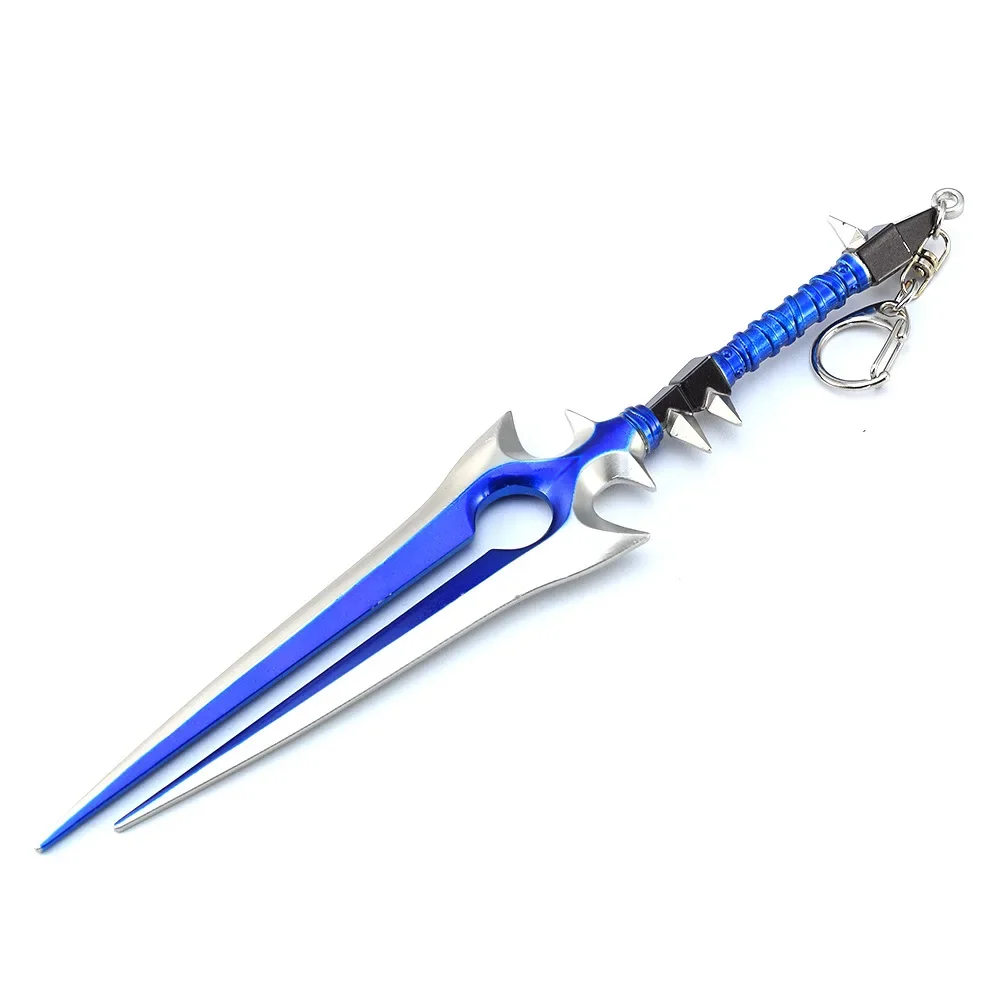 Modèle d'arme World of Warcraft pour garçons, épée de bénédiction du chercheur de vent Thunderfury, épée de samouraï en métal, ornement, cadeaux jouets, 22cm