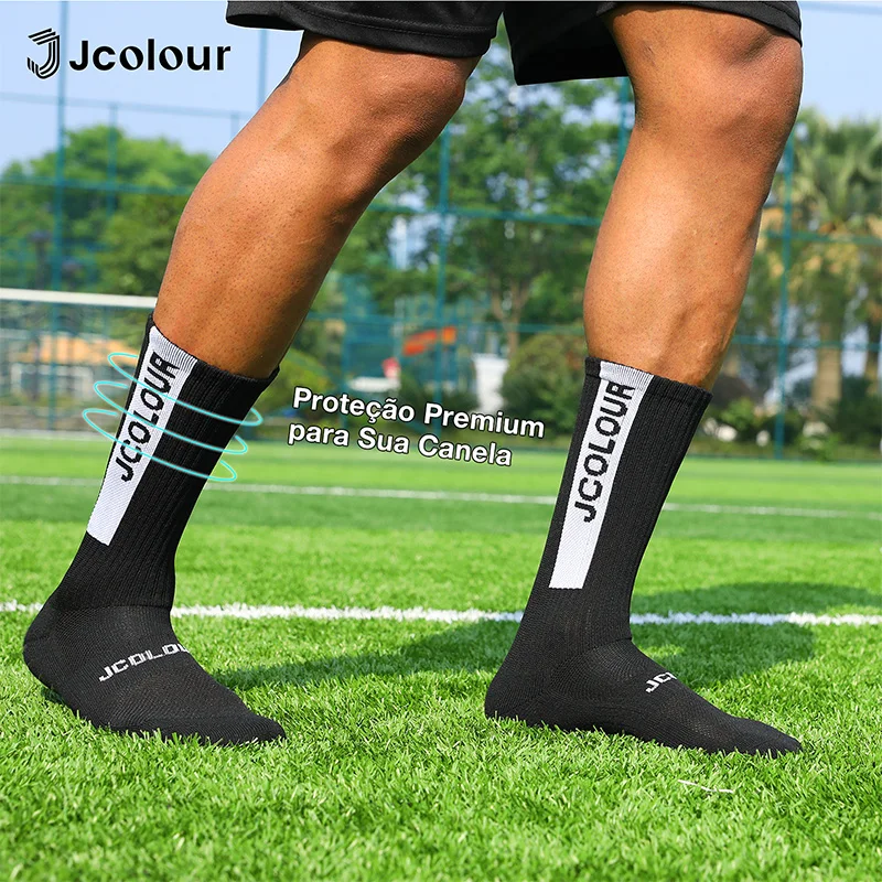 جوارب رياضية عصرية متعددة الألوان، جوارب كرة قدم مضادة للانزلاق، جوارب مرنة لركوب الدراجات، جوارب من مادة البولي أميد