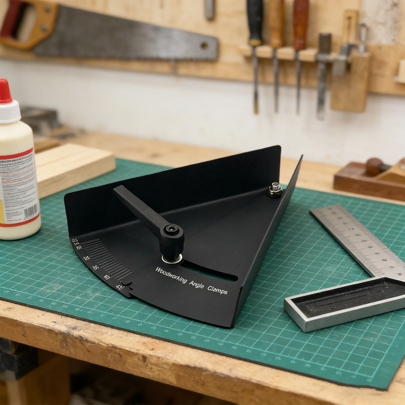 

Многофункциональный регулируемый металлический угловой зажим-транспортир (45-180 градусов) для столярных работ и DIY