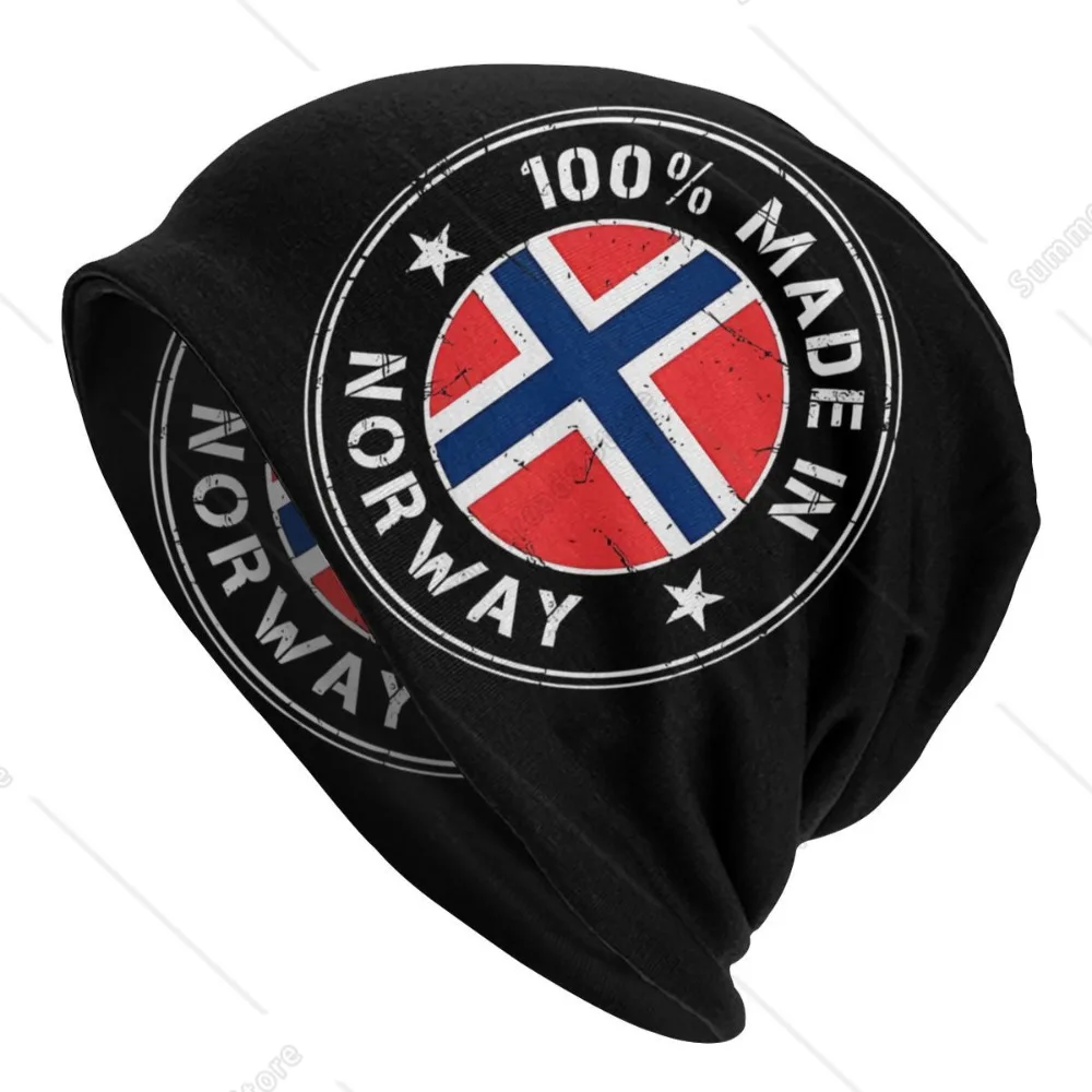 Bonnet Hats Norway Flag Men Women's Thin Skullies Beanies Hat Made In Norway Autumn Spring Warm Cap Design Caps