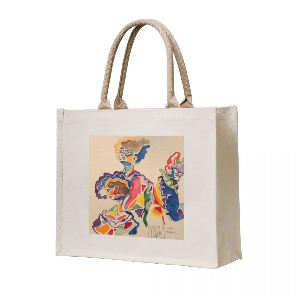 

colour band! watercolour piece Tote Bag Shopping bags Canvas bag for women Reusable bags