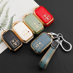 2-4Button Remote Key Holder Car Key Cover Case for Suzuki Ertiga Swift 2017 Wagon R Japanese Monopoly Type 3C Keychain Protector