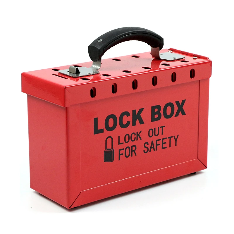 

Metal Portable Red Group Lock Box Large-sized Equipment Multiple Multipoint Conctrol Co-management LOTO Safety Lockout Device