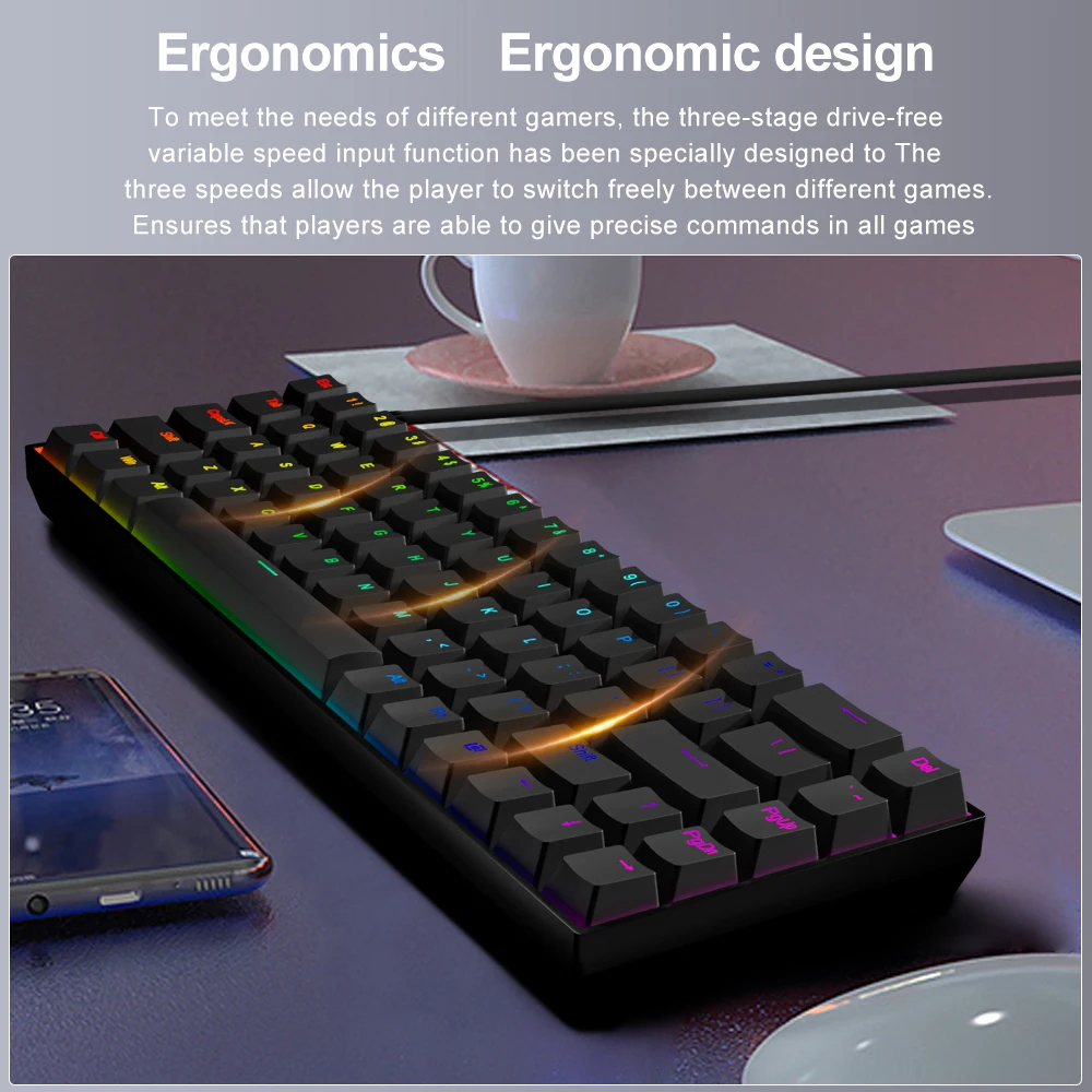 لوحة مفاتيح الألعاب الميكانيكي - مراجعة Gaming Keyboard E Yooso وسعره