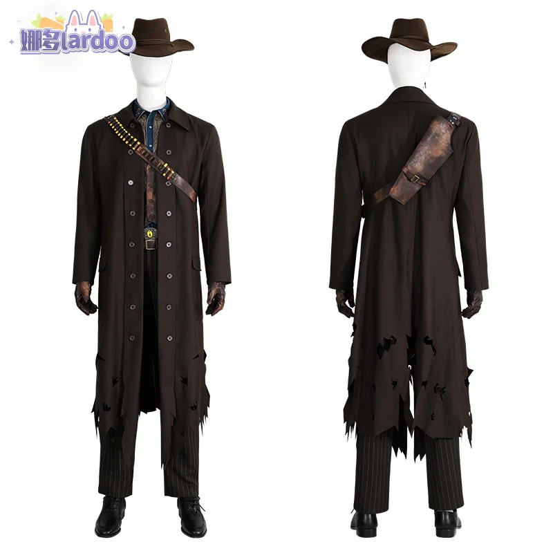 Fallout cosplay clothes uniform cosplay hat performance dress cowboy brown suit ghouls costume battle set