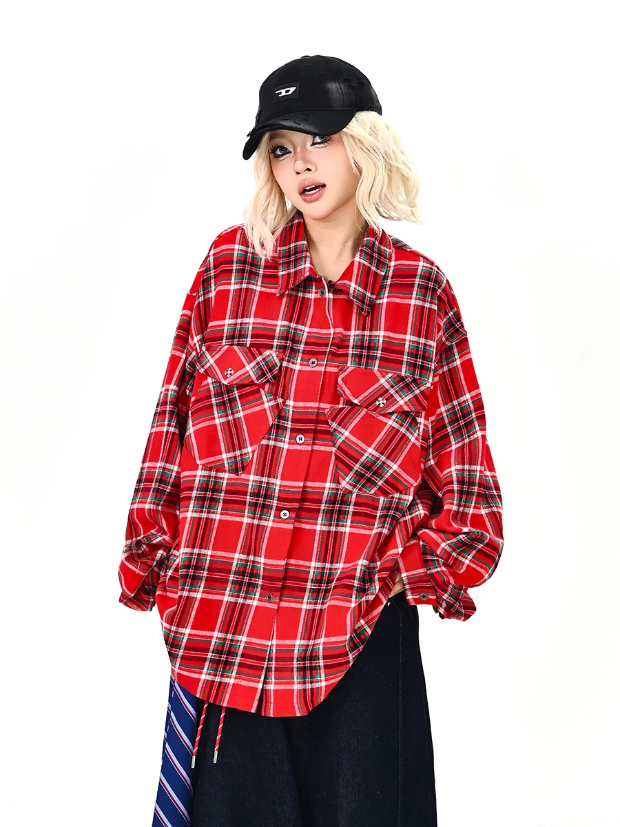 

Женская свободная футболка с длинным рукавом в американском уличном стиле, с принтом, для пар, весна 2026, новинка PMFIVEE