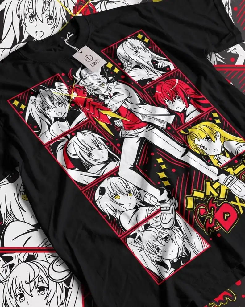 Unisex Rias DxD Anime T-Shirt, Manga Waifu Shirt