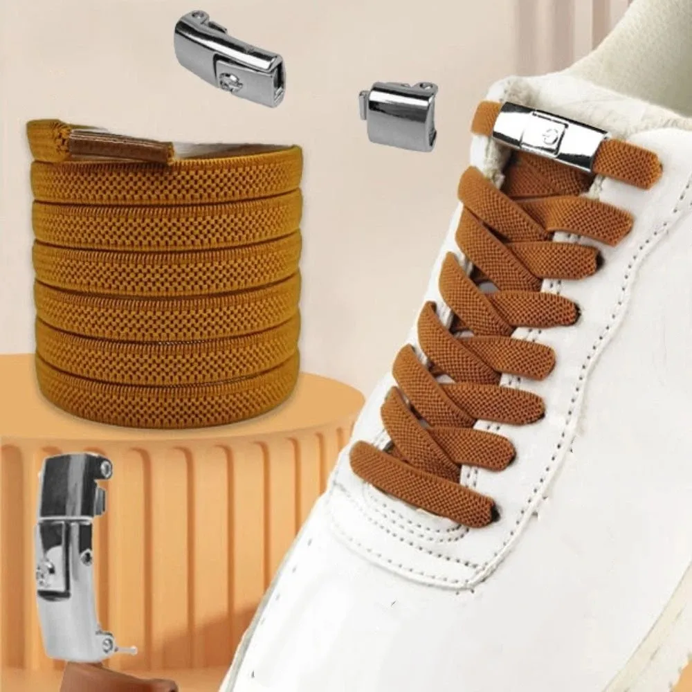 

Colorful No Tie Shoelaces Magnetic Shoelaces Buckle Metal Press Free Shoelace Buckle Flat Shoelace Tools Shoe Buckle Boots
