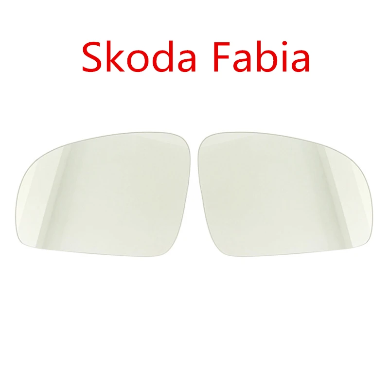 Side Mirror Glass For Skoda Fabia 2008 2009 2010 2011 2012 2013 2014 HD Heated Rearview Mirror Lens Automotive Accessories