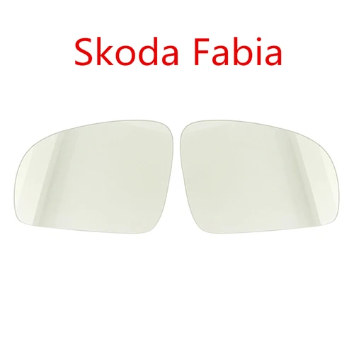 Espejo lateral de cristal para Skoda Fabia 2008 2009 2010 2011 2012 2013 2014 lente de espejo retrovisor calefactable HD accesorios automotrices