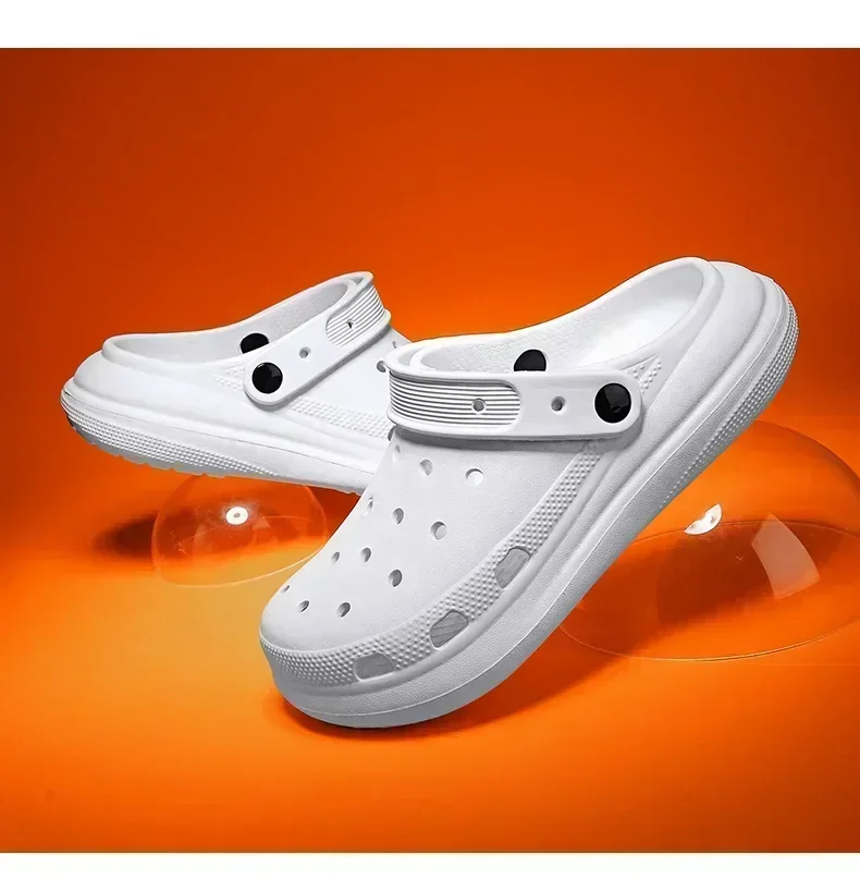 2026 Damen- und Herren-Lochschuhe, Sommer-Rutschfeste Outdoor-Sandalen, Geschlossene Zehen, Superweiche Beach-Slipper mit Dicker und Weicher Sohle – Detail 24