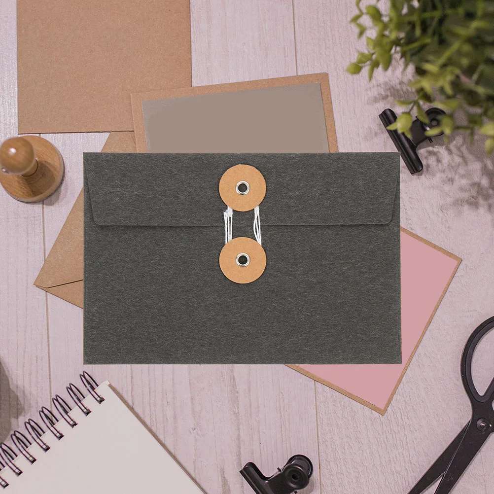 5 قطع من جيوب الورق متعددة الوظائف، صناعة متقنة، سطح أملس، استخدام مريح لملفات المدارس المكتبية، جيوب ورقية عتيقة #4