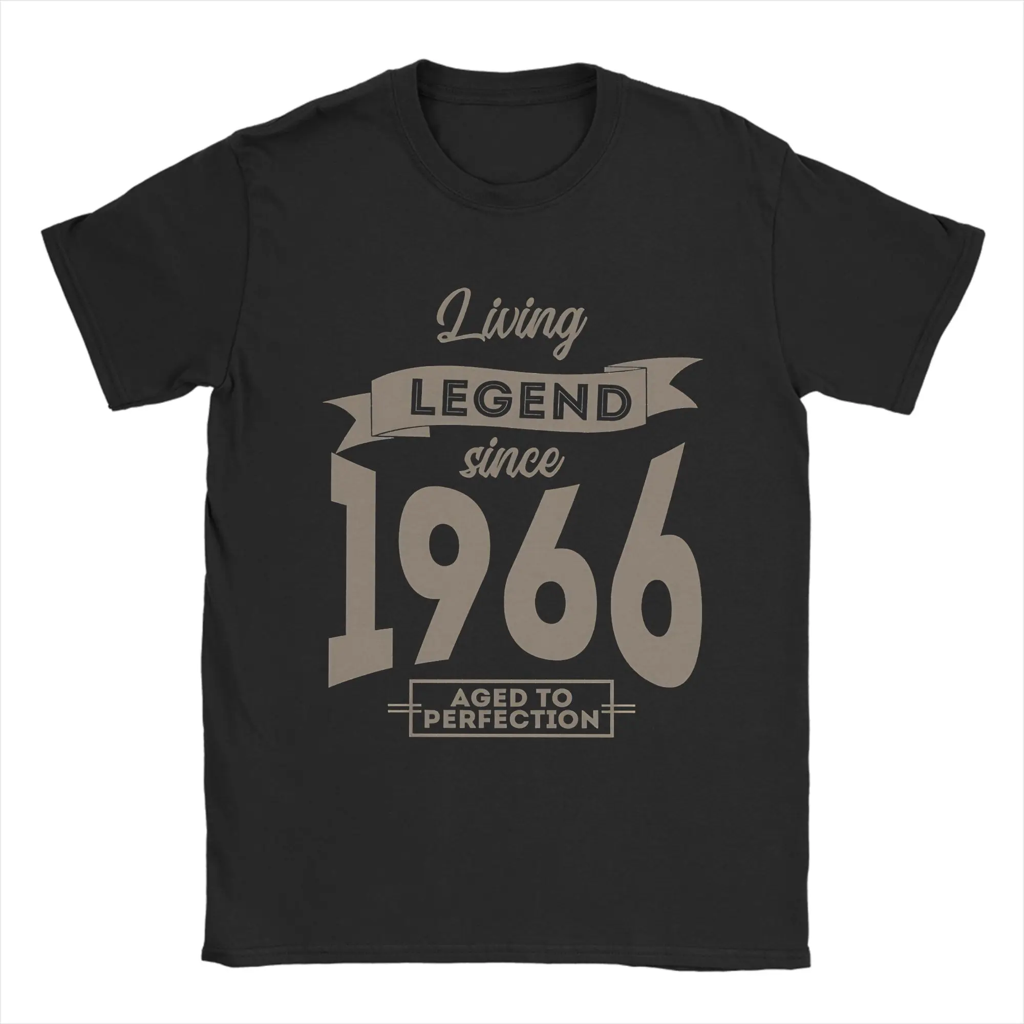Men Living legend Since 1966 Aged  T-Shirts  Cotton Tees Summer Funny Short-Sleeved T Shirt O Neck Tshirt Big Size 5XL 6XL