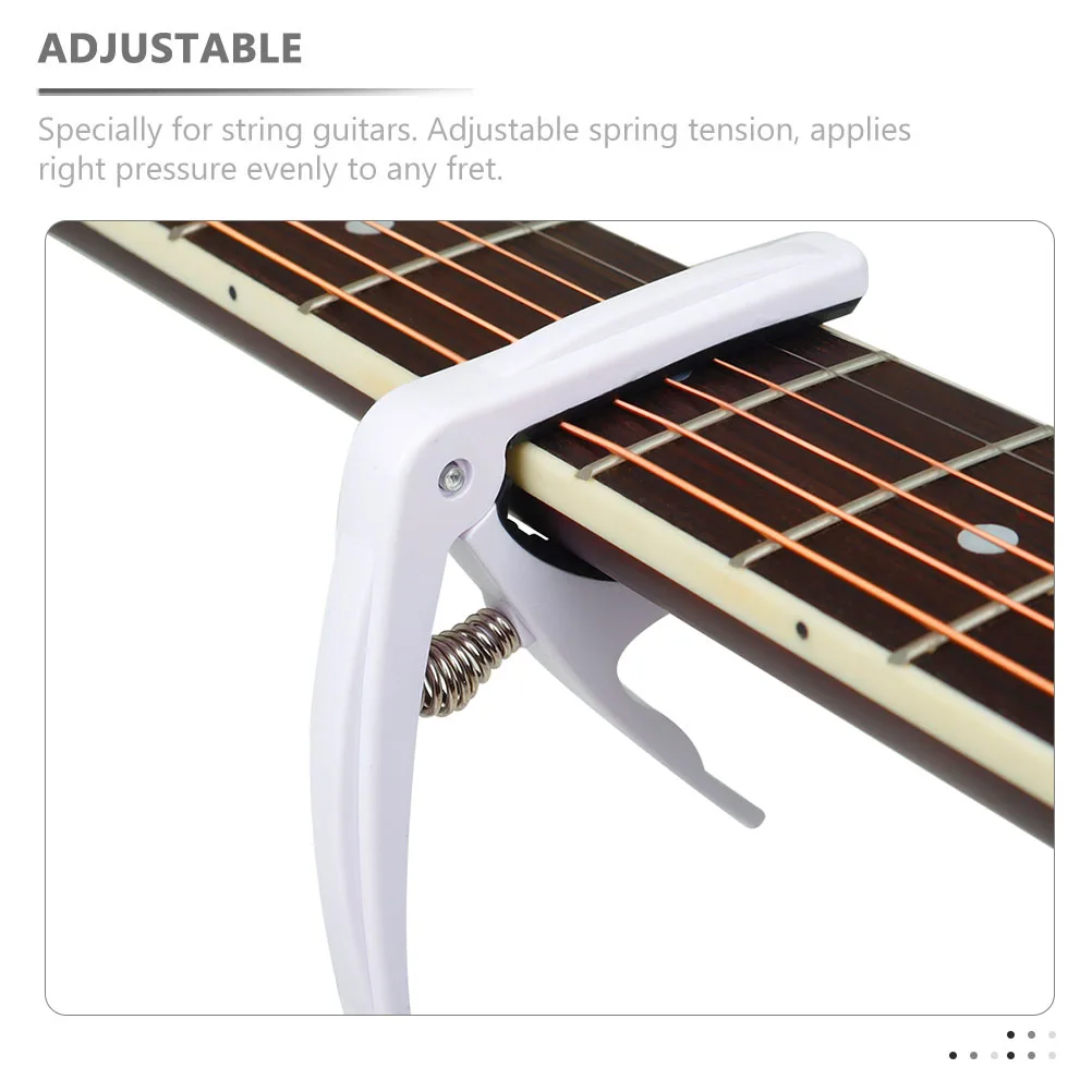 

Guitar Capo Adjustable Spring Tension Smooth Clamping Action For Acoustic Electric Guitar Folk Country Music Key Change