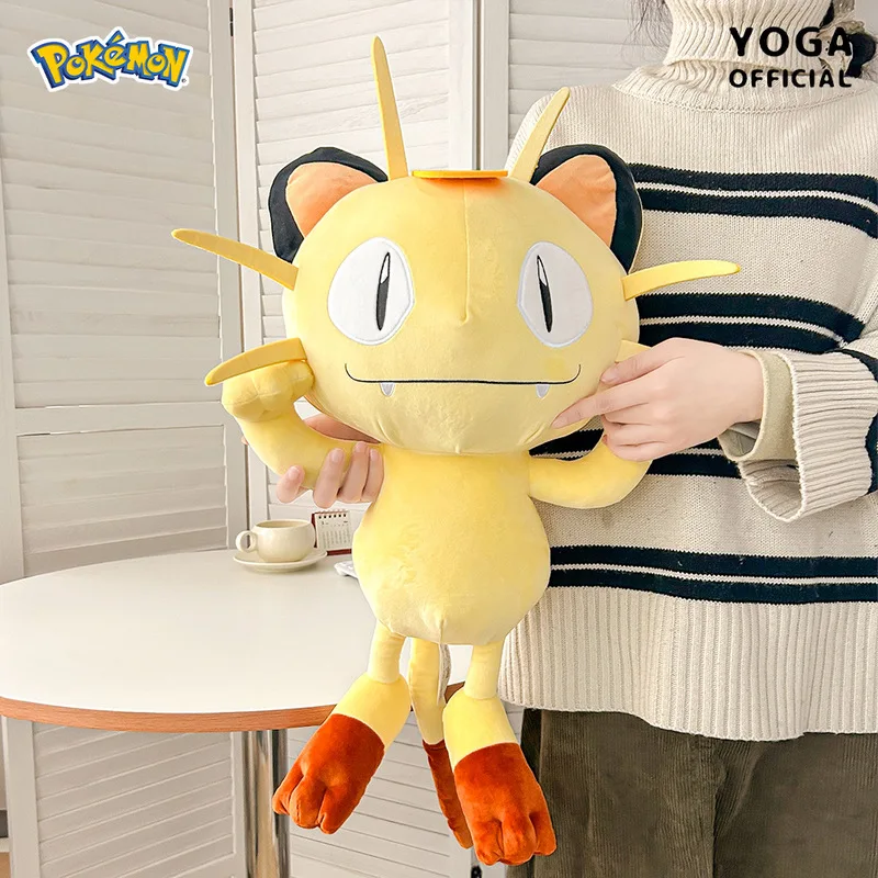 

Аниме Pokemon Meowth плюшевая кукла для девочек, милые мягкие украшения для дивана, украшение из полипропилена, хлопковая начинка, окружающая игрушка, куклы, подарок для пары